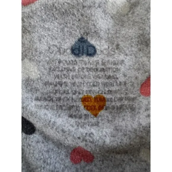 Cuddle Duds XS Gray Hearts Pajama Set Soft Ribbed Henley Joggers Pockets - Picture 11 of 16